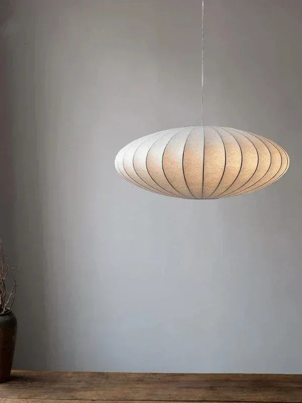 Zijden hanglamp met kristallen