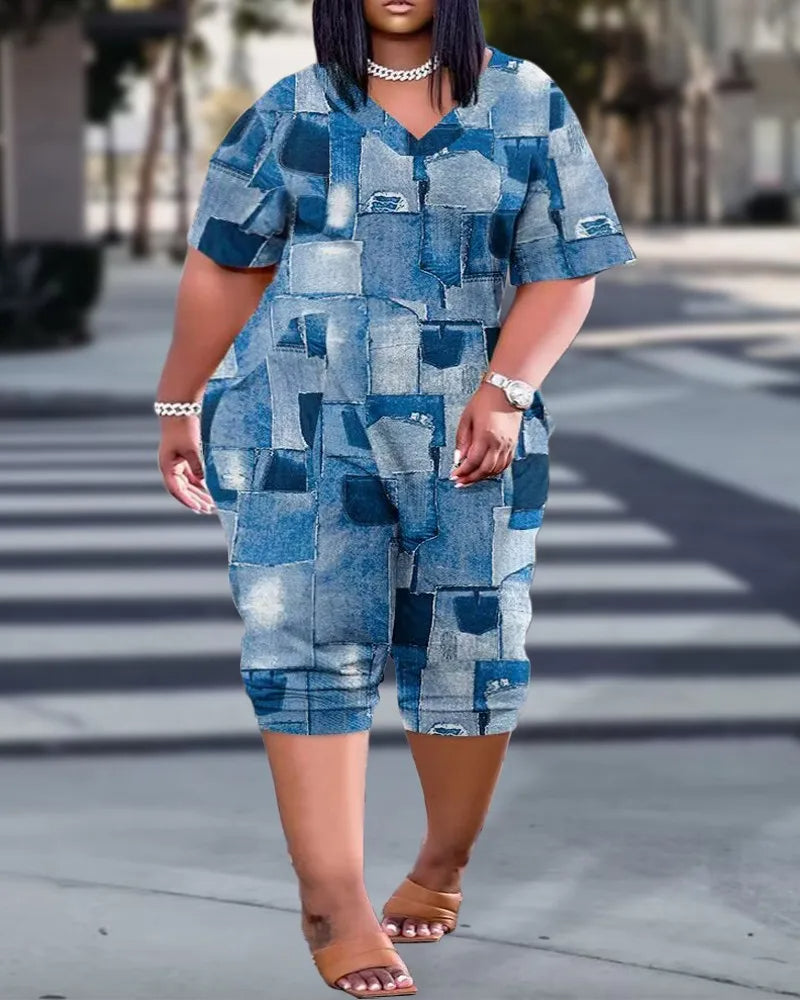 Aafke plus size playsuit
