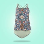 Mouwloze bikini met aantrekkelijk patroon