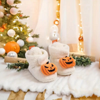 Kinder halloween sloffen met cartoonprint
