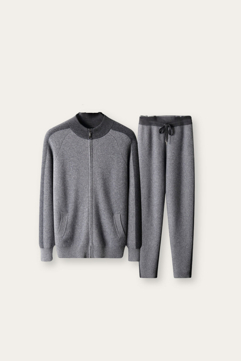 Grijze kasjmier merinowol set
