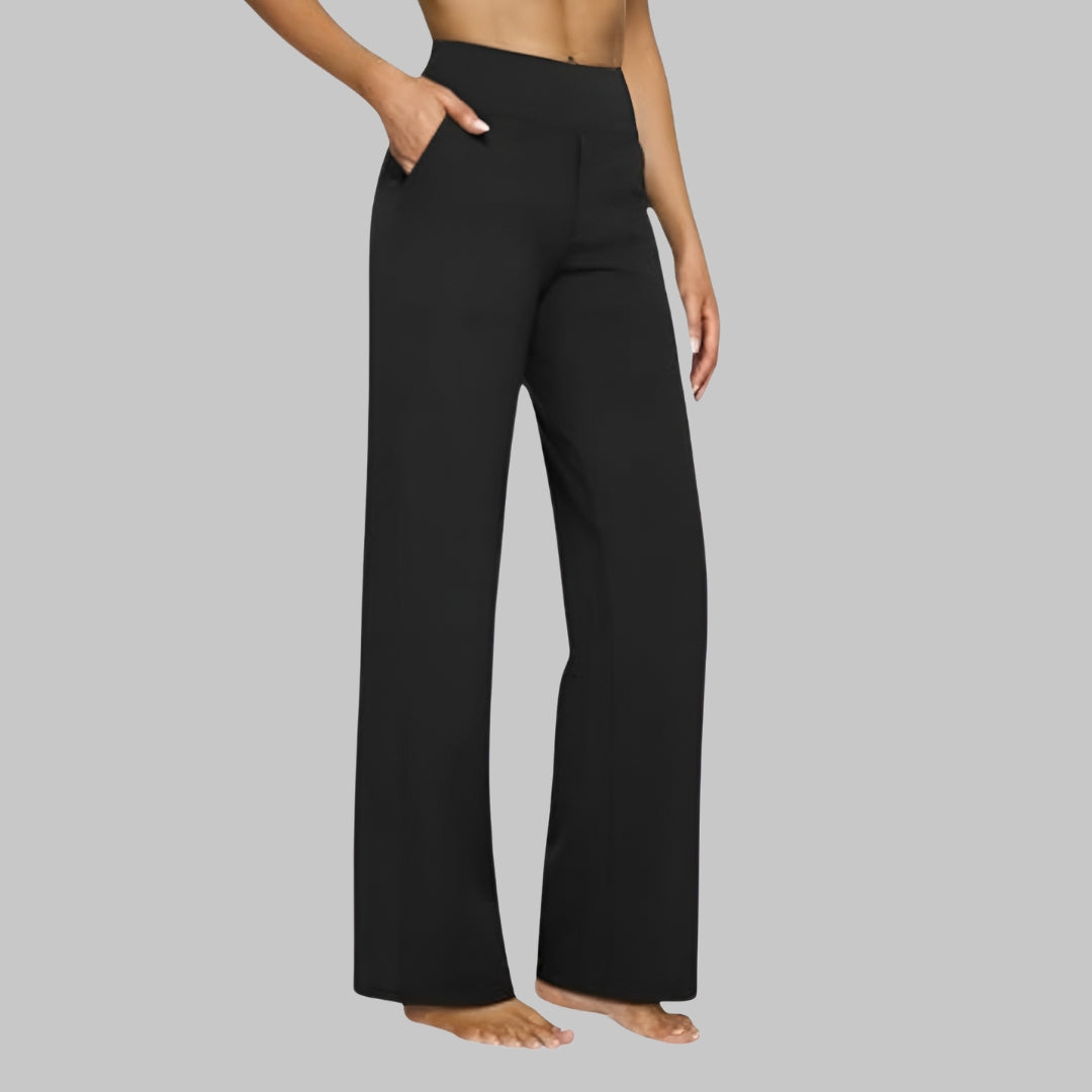 Wendy | Jerseybroek met rechte pijpen en elastische taille