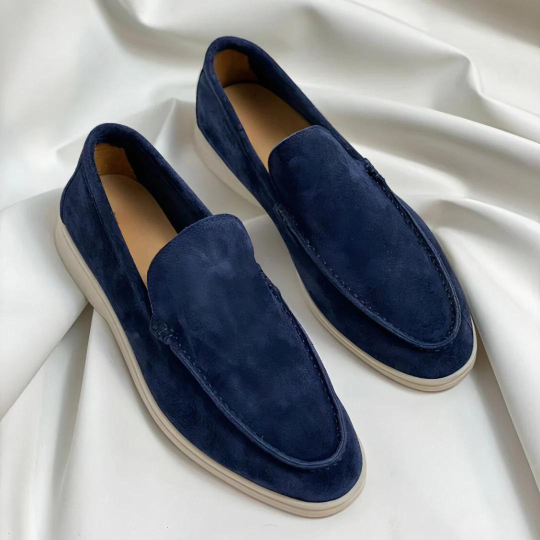 En comfortabele leren loafers
