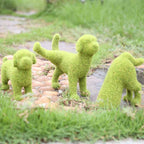 Groene gevlokte dierendecoratie voor buiten