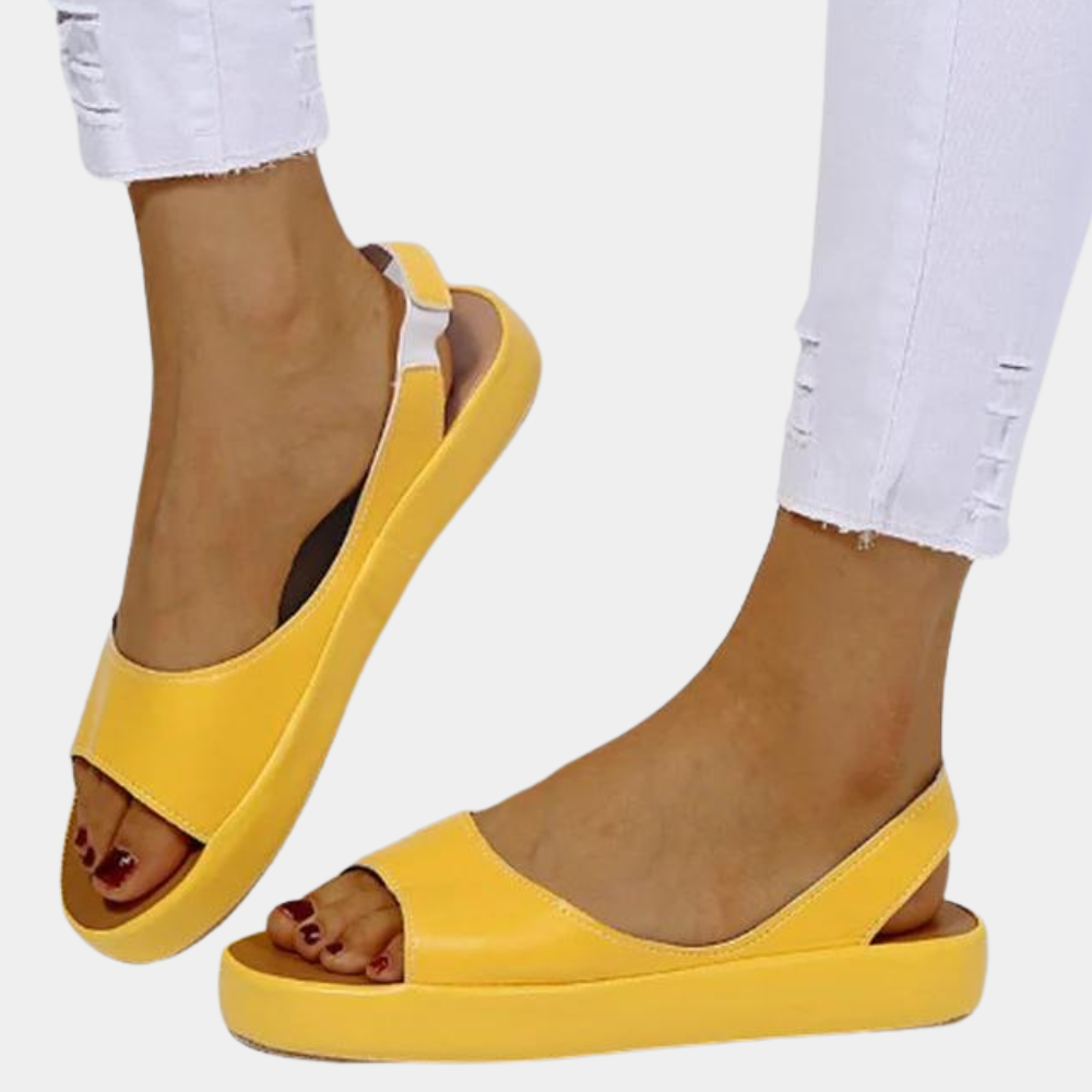Dames zomerschoenen met dikke zool