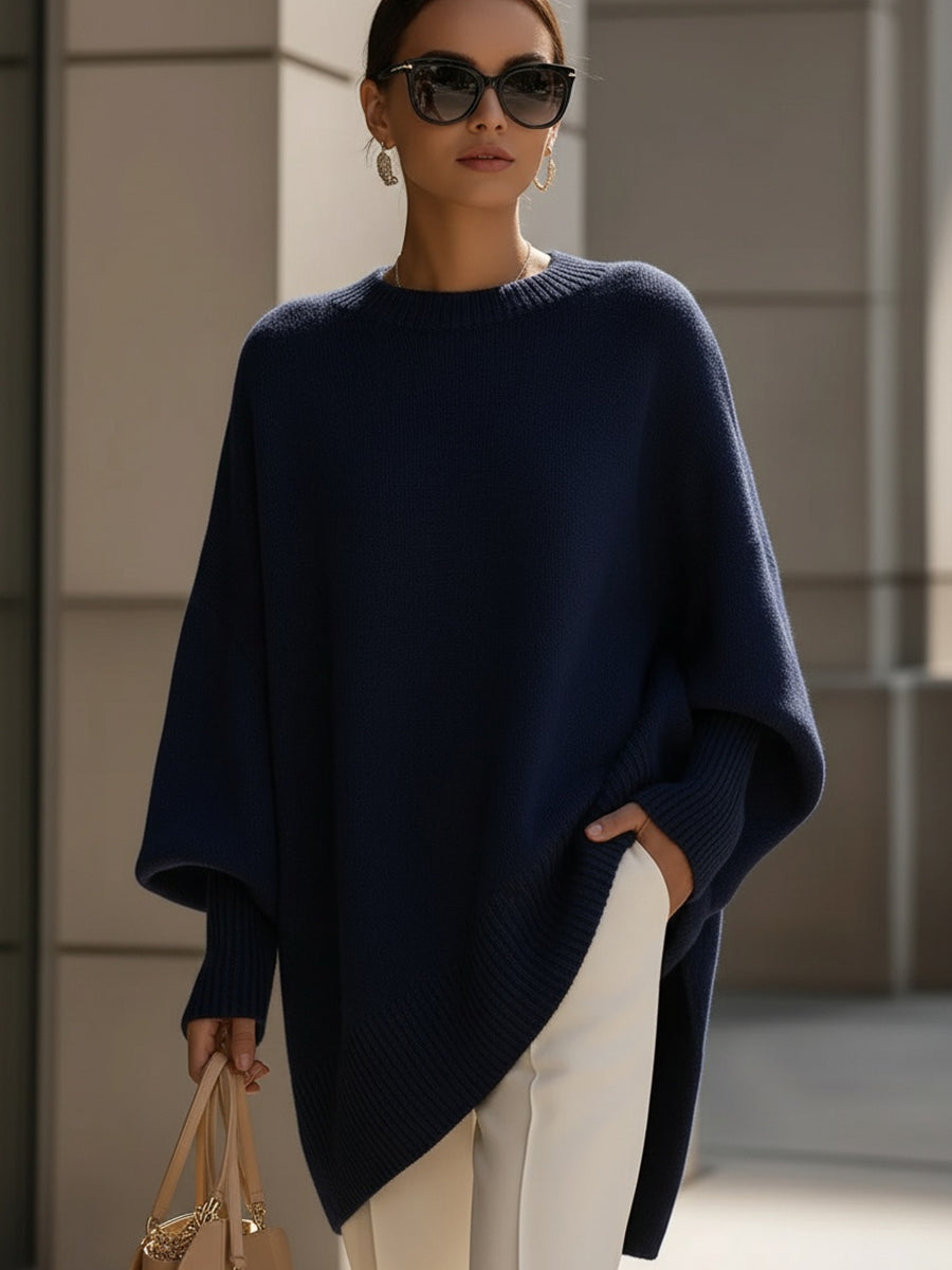 Marita | Oversized damestrui van wolmix met asymmetrische zoom