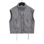 Grijze mouwloze katoenen bodywarmer