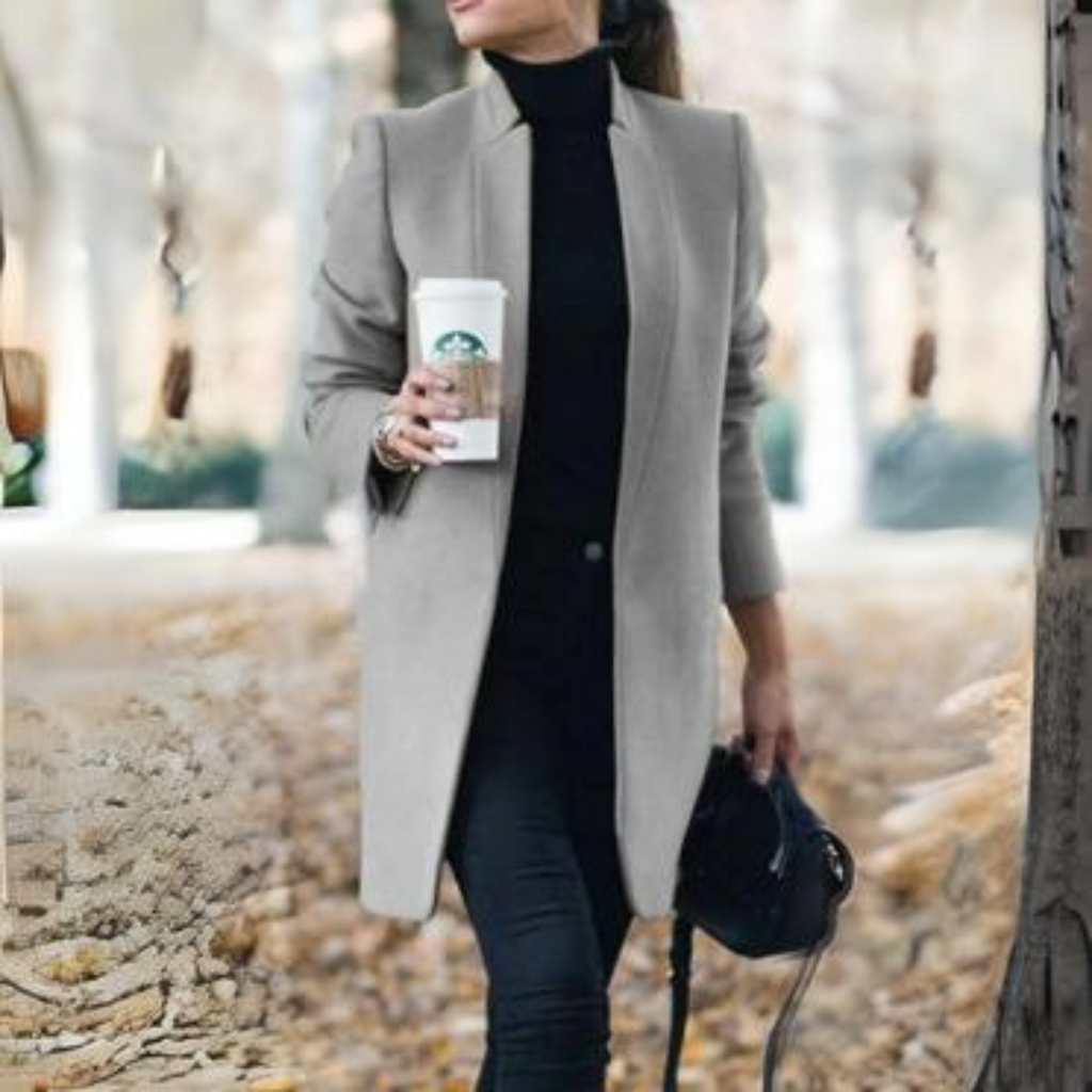 Dames winterjas met staande kraag en tijdloos design