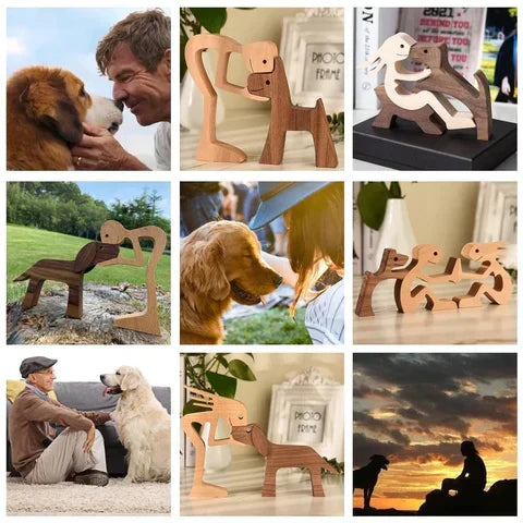 Handgesneden hondenbeeldje