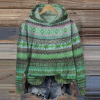 Warme dames hoodie met patroon