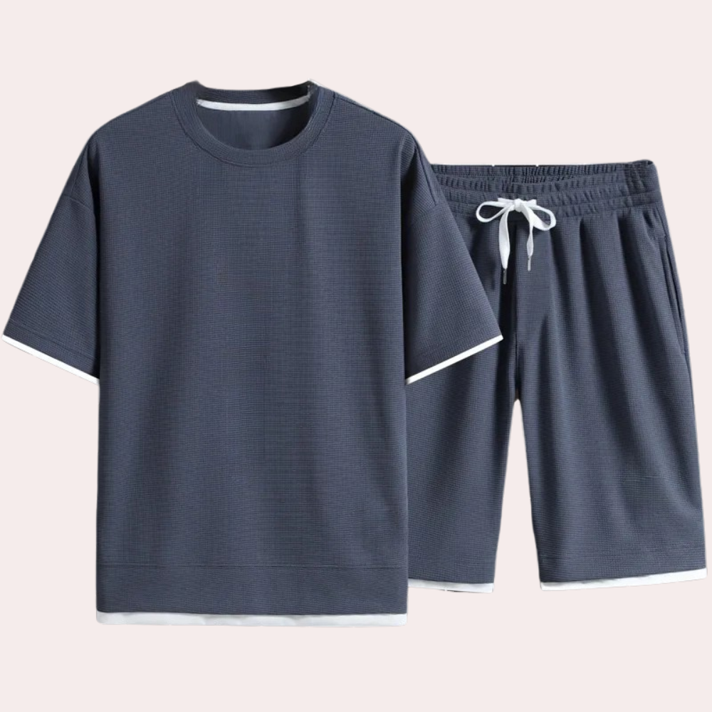 Casual tweedelige zomerset voor heren