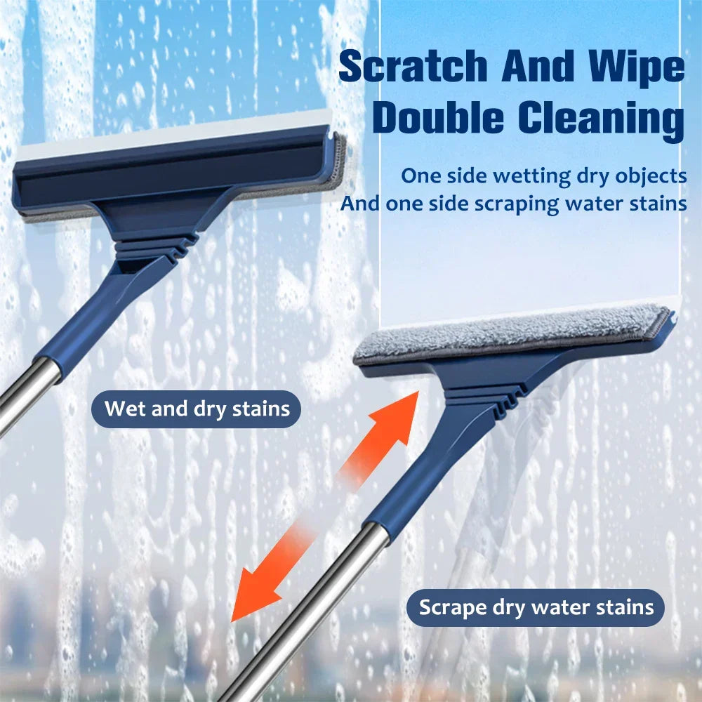 2-in-1 raamtrekker met schrobber