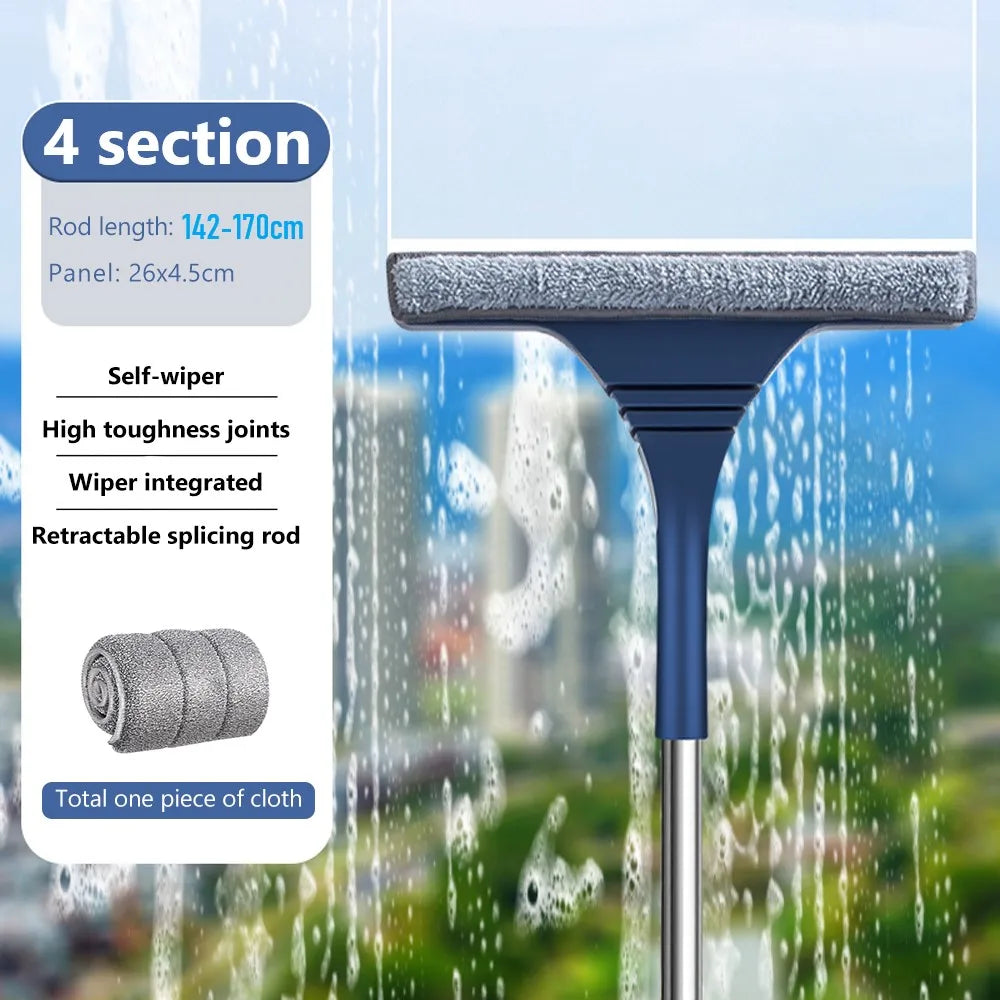 2-in-1 raamtrekker met schrobber