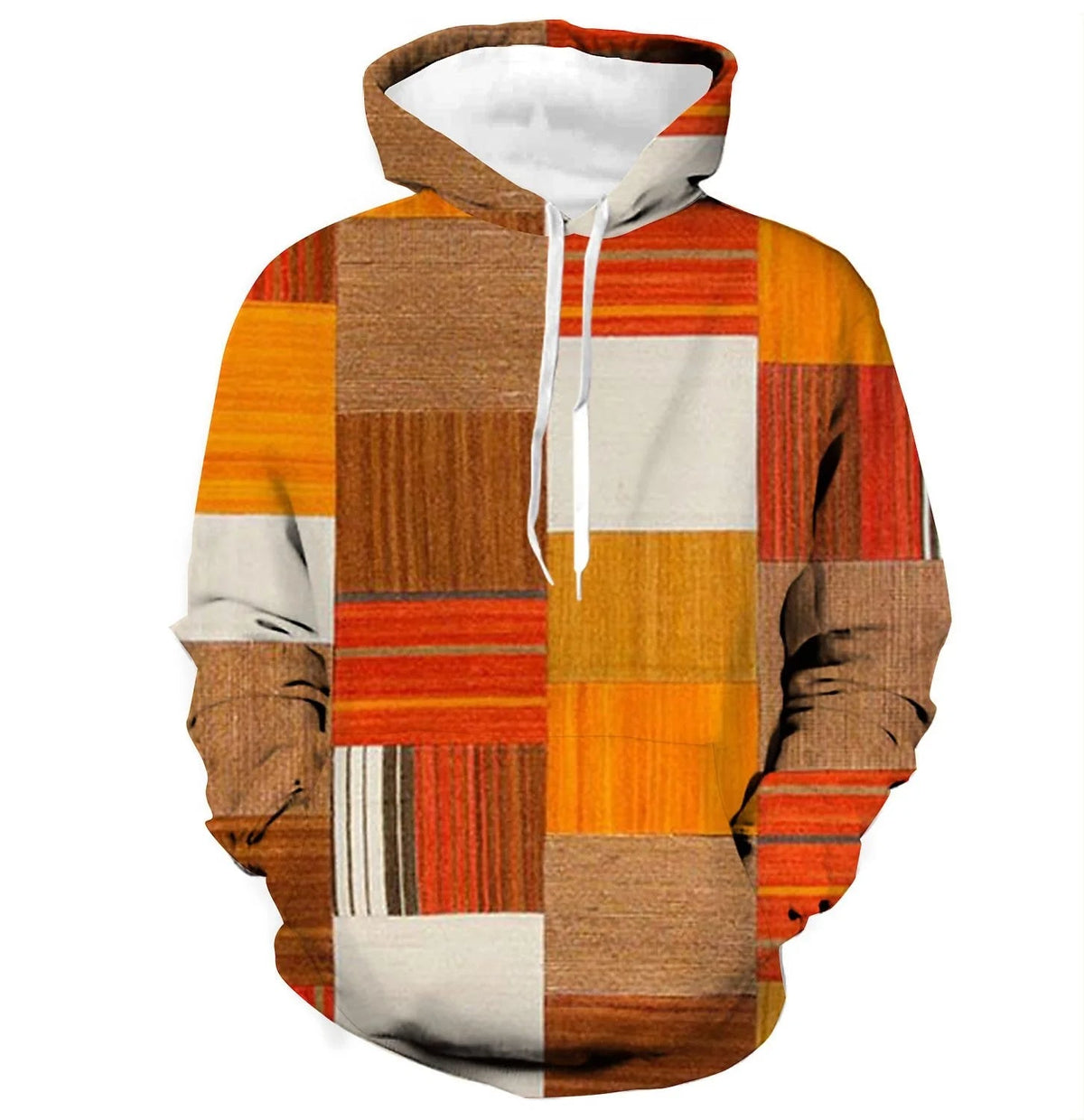 3D plaid hoodie