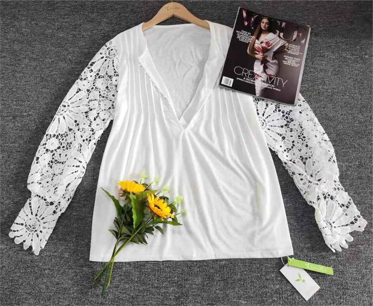 Dames longsleeve in effen kleur