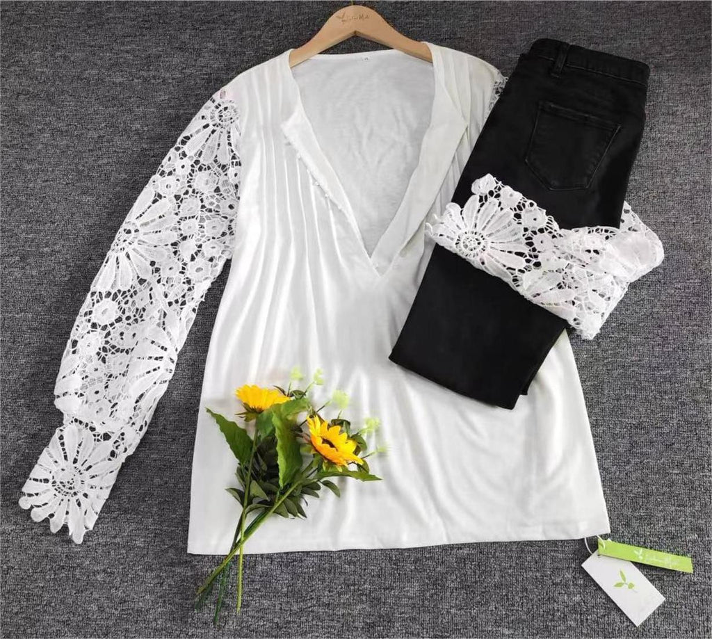 Dames longsleeve in effen kleur