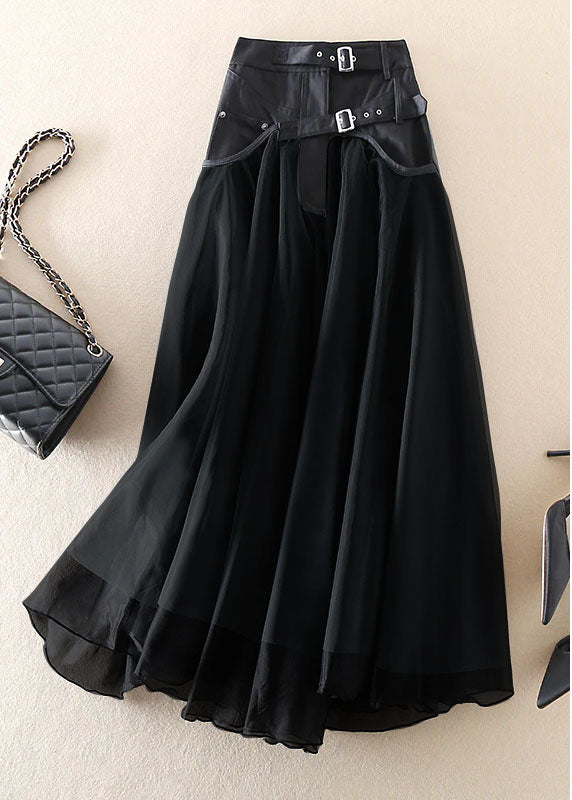 Modieuze tule patchwork lange rok