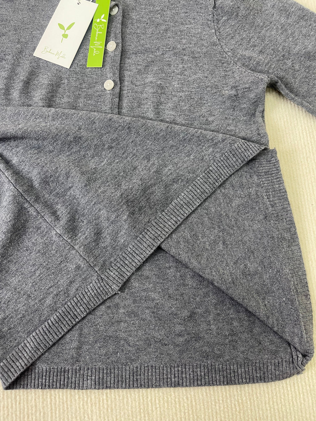 Eenvoudige effen longsleeve trui