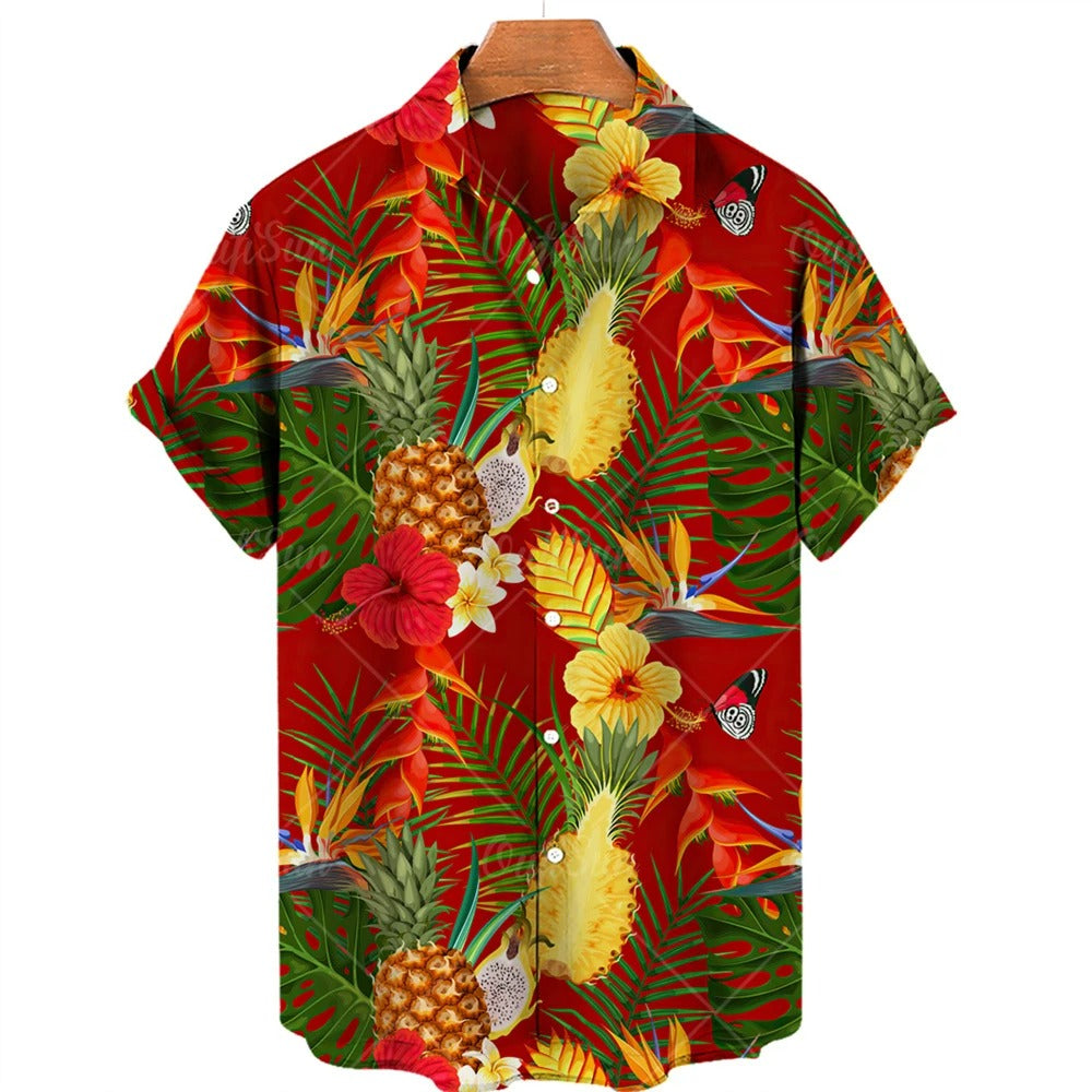 Tropisch hawaii overhemd met korte mouwen
