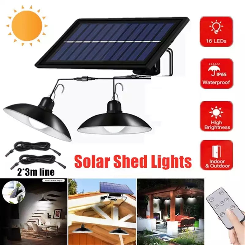 Draadloze solar LED lampenset met afstandsbediening