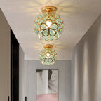 Glazen bloemen plafondlamp