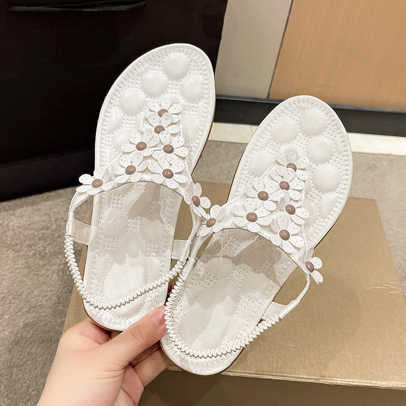 Damessandalen met bloemendetail BloomGrace sandals