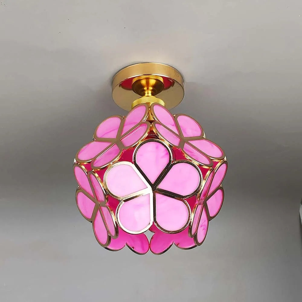 Glazen bloemen plafondlamp — afbeelding 24