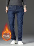 Warme heren winterjeans met fleecevoering