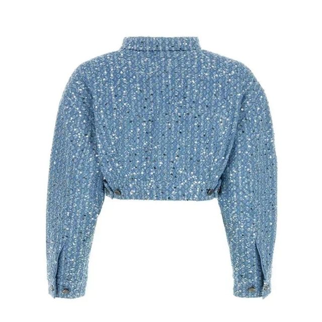 Denim set met pailletten