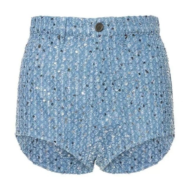 Denim set met pailletten
