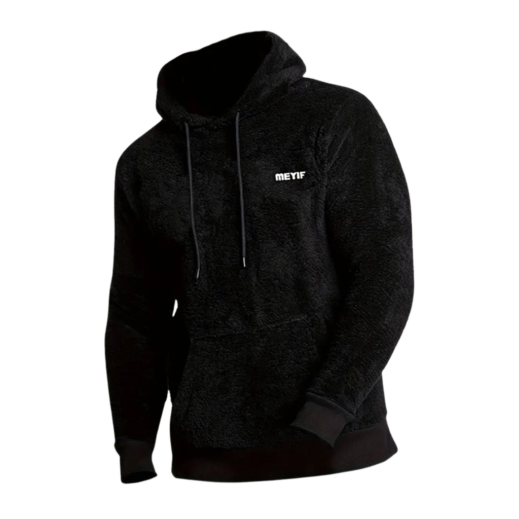 Heren hoodie gevoerd met pluche & capuchon