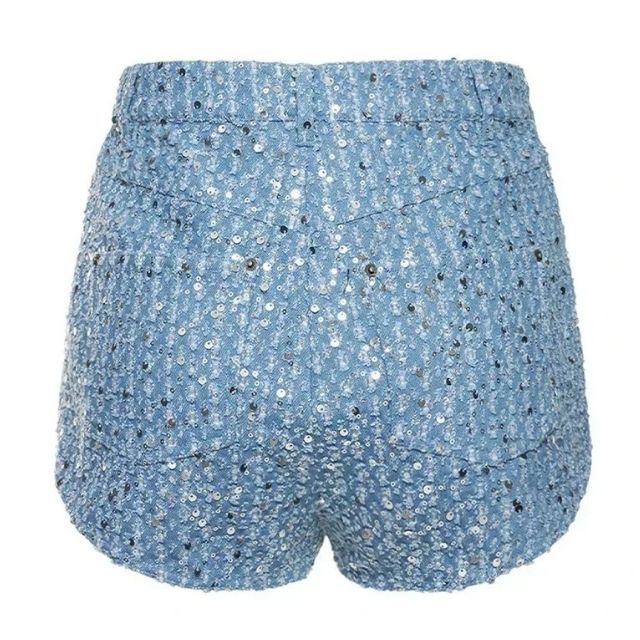 Denim set met pailletten