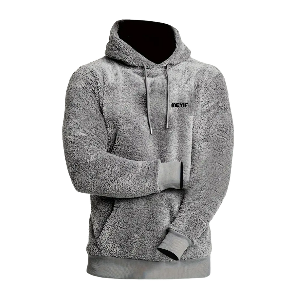 Heren hoodie gevoerd met pluche & capuchon