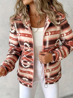 Dames teddy vest met aztekenpatroon