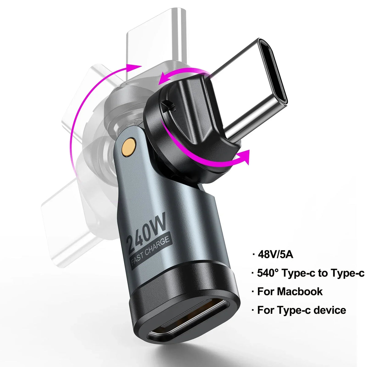 240W snellader USB-C adapter
