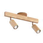 Verstelbare houten plafondspotlamp