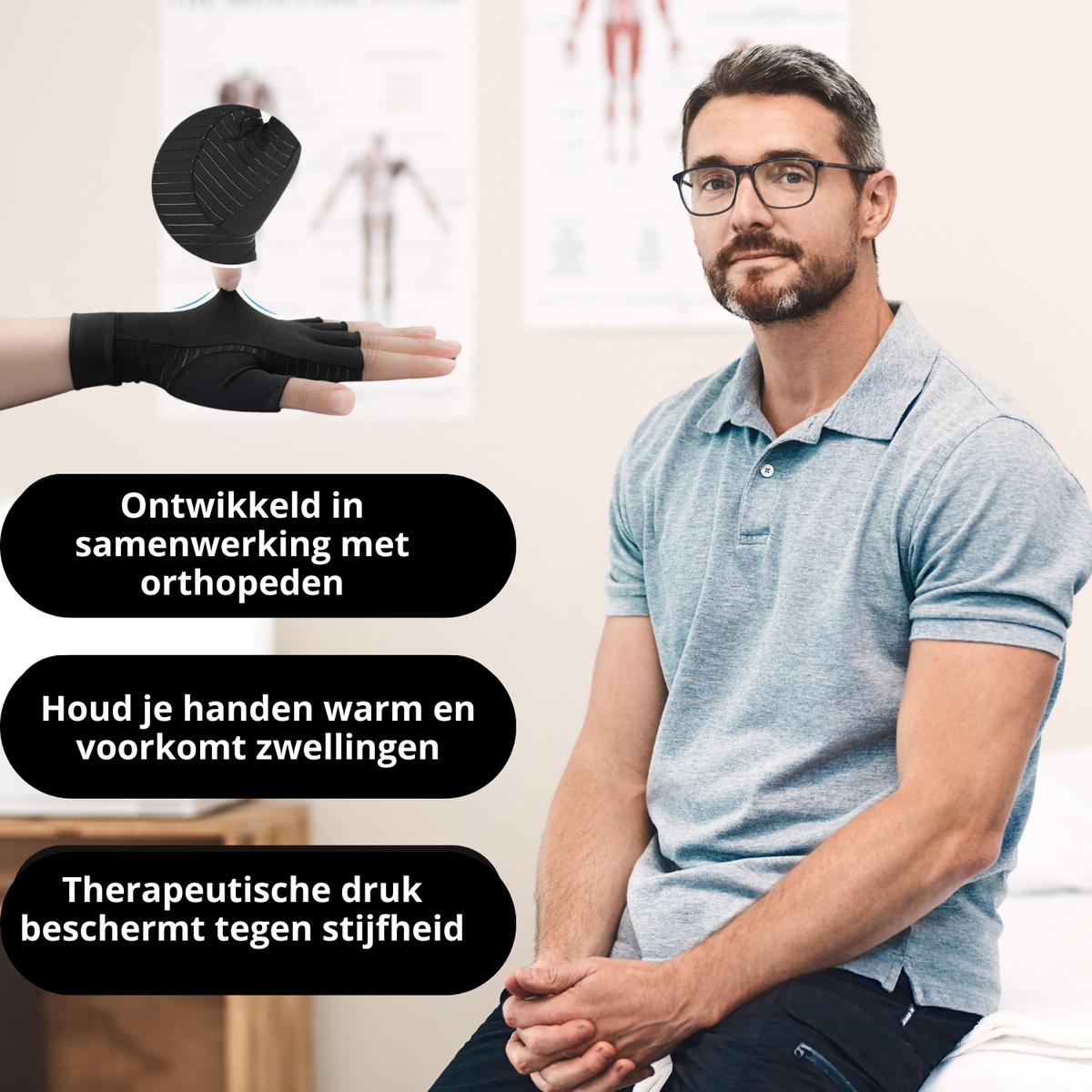 Anti-Artritis compressiehandschoenen