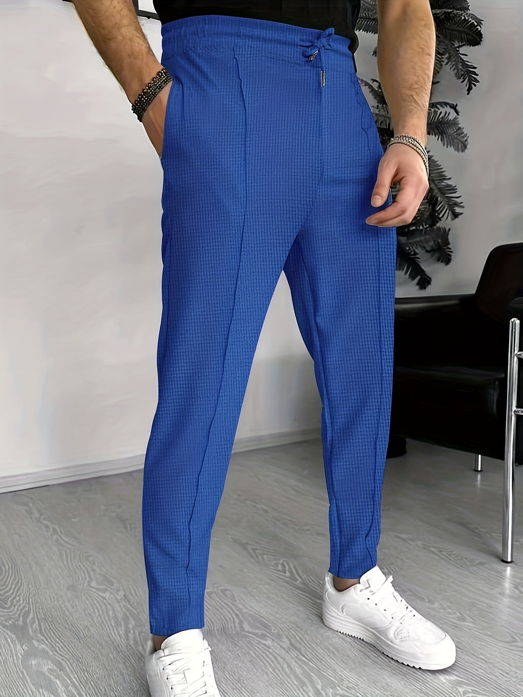 Wafel joggers voor heren