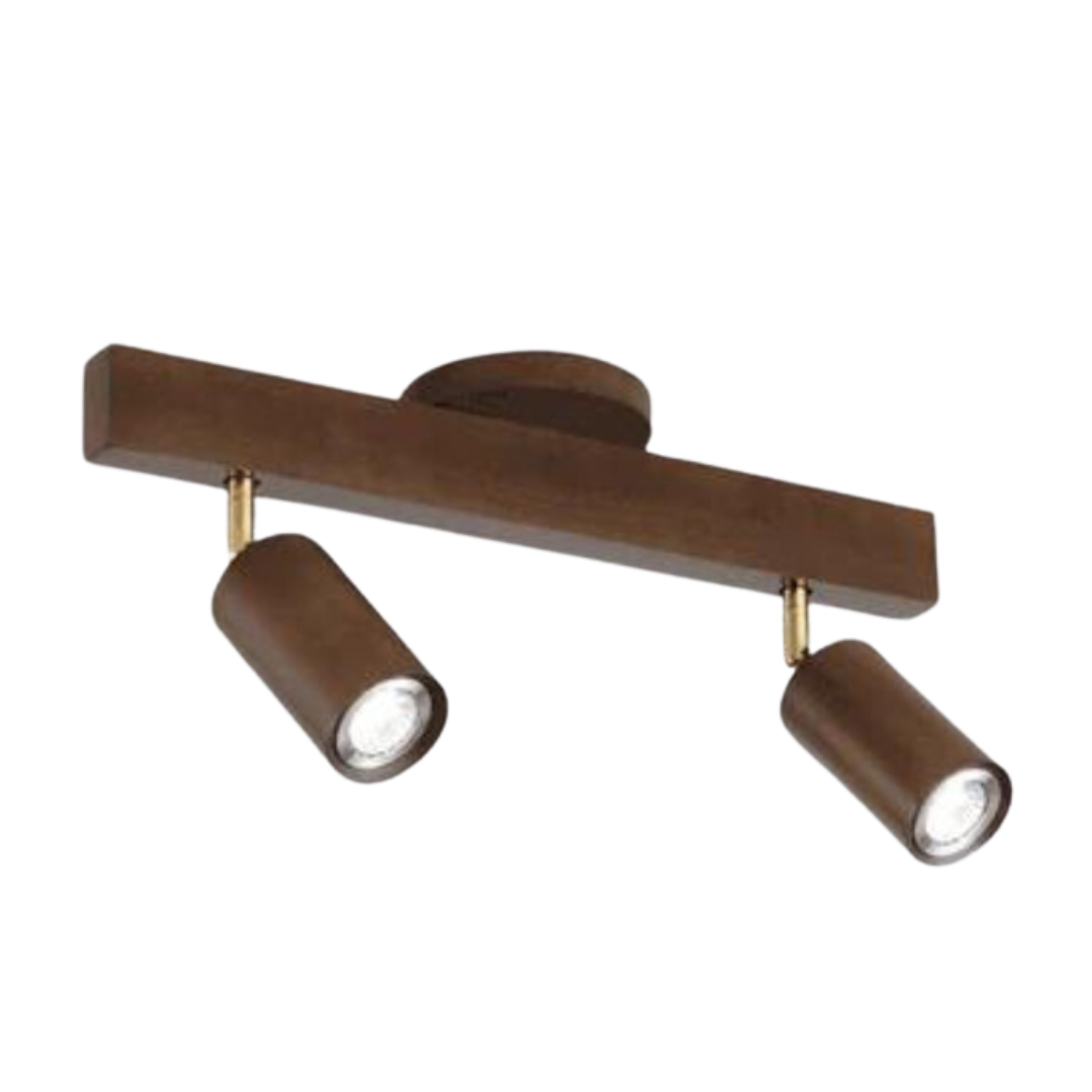 Verstelbare houten plafondspotlamp