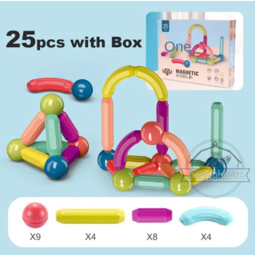 Magnetische speelgoedset met ballen en staven