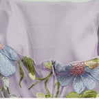 Tulle cocktailjurk met bloemenapplicaties