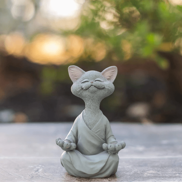 Boeddha-kattenbeeldje