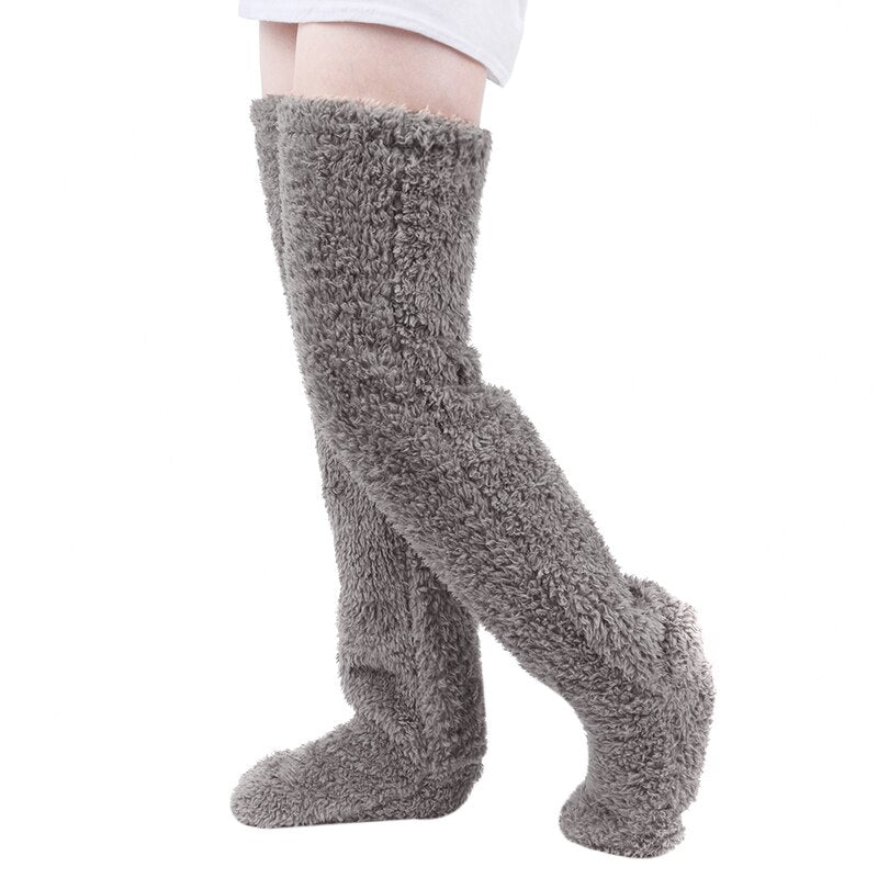 Warme fleece sokken voor de winter