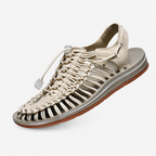 Ademende casual sandaal – geweven design