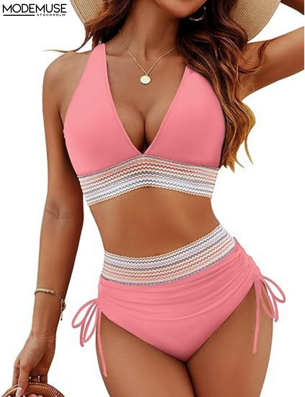 High waist bikiniset - tessa van sneldrogende stof
