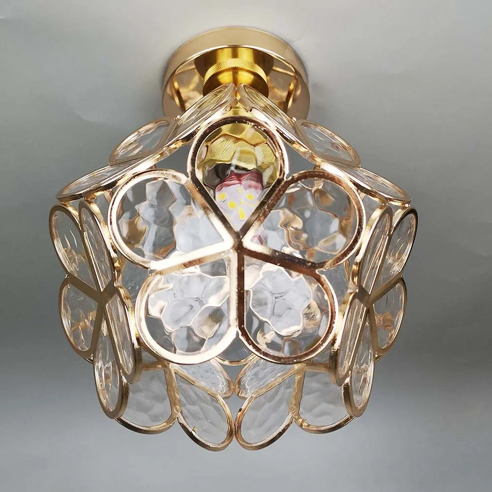 Glazen bloemen plafondlamp