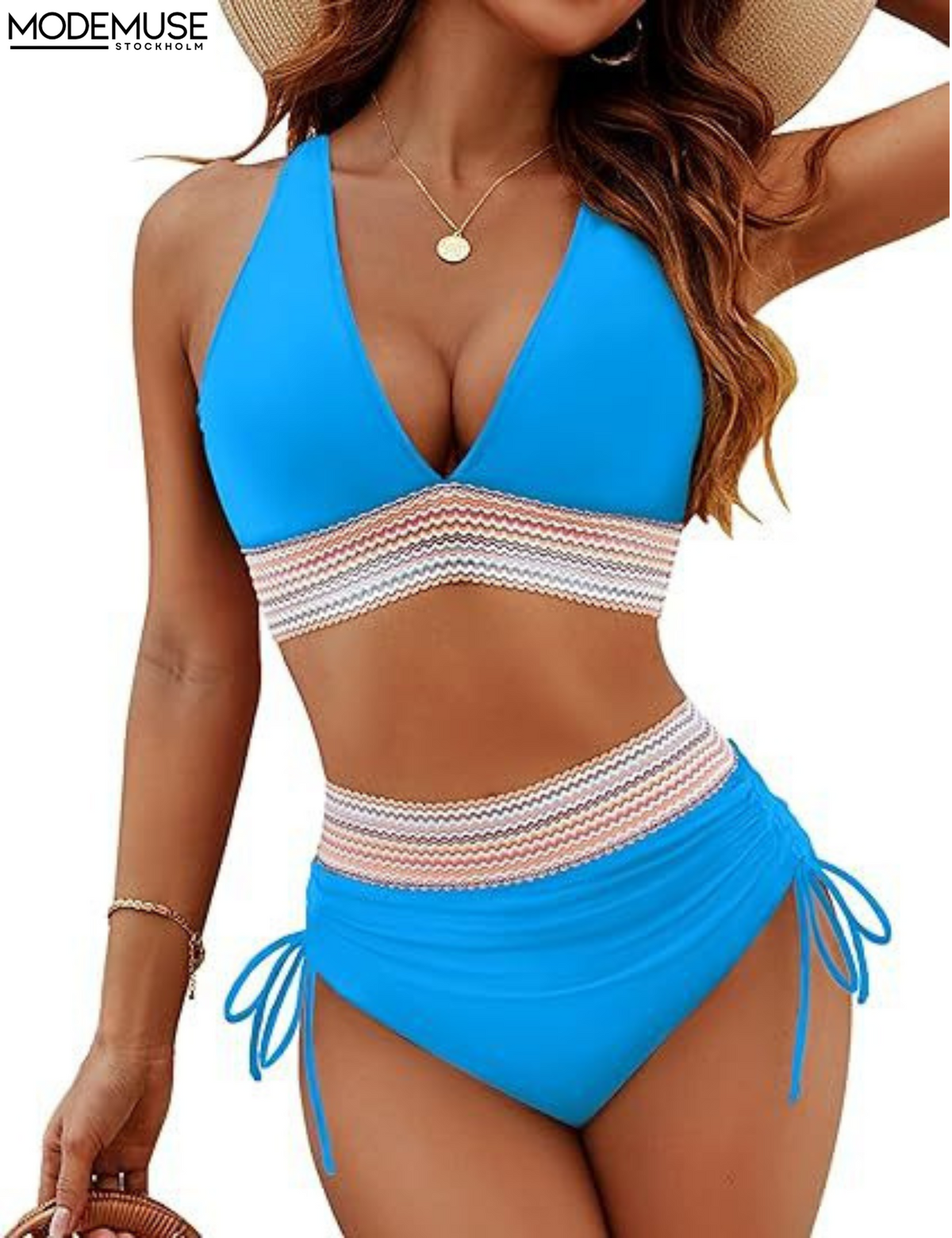 High waist bikiniset - tessa van sneldrogende stof