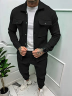 Stoere herenset met jas en broek