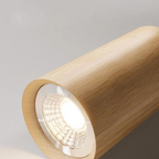 Verstelbare houten plafondspotlamp