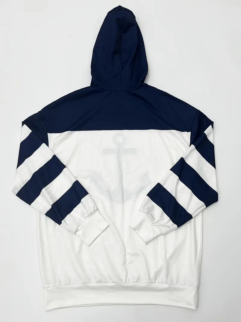 Hoodie met ankerprint